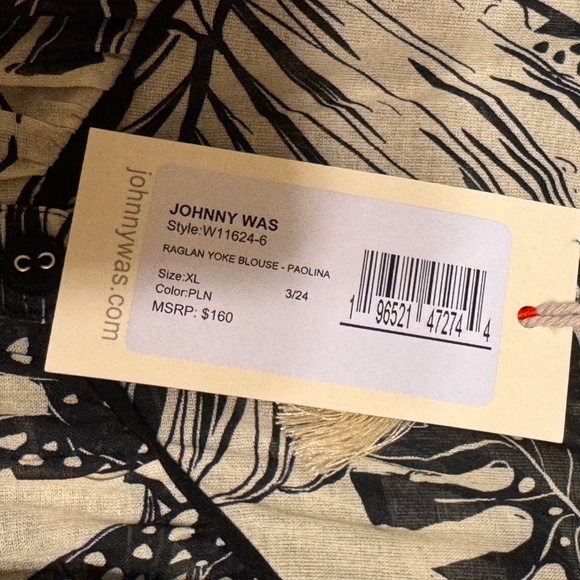 JOHNNY WAS - Paolina - Raglan Yoke Blouse - XL - NWT - Picture 9 of 13